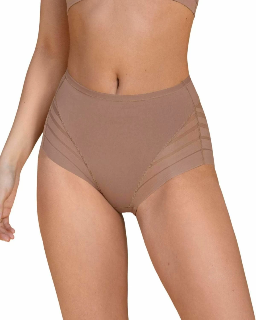 Leonisa High Waisted Shapewear Panties for Women - Invisible Tummy Control Lace Underwear