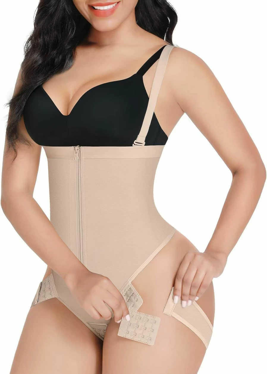 FeelinGirl Women's Tummy Control Shapewear Shorts - Firm Compression Thong Bodyshaper for Invisible Slimming & Butt Lifting