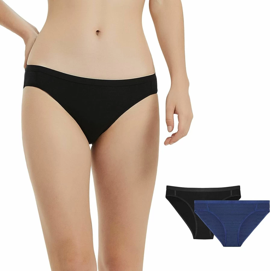 ZSOSBA Women's Merino Wool Underwear 2 Pack - Soft, Breathable Active Briefs for Sports & Daily Wear