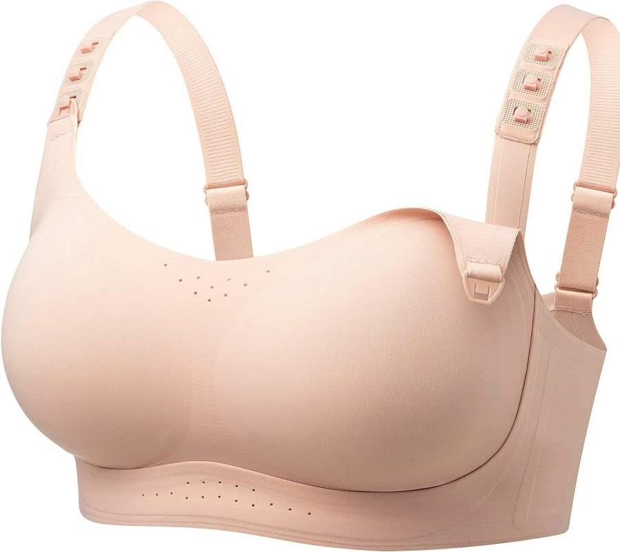 Momcozy 3-in-1 Nursing & Pumping Bra for Hands-Free Breastfeeding - Compatible with Wearable Breast Pumps M5 & S12 Pro, Comfortable Maternity Bra with CozyFit Clasp