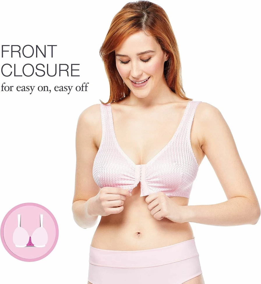 Carole Martin Women's Wireless Front Closure Comfort Bra - Full-Freedom Support