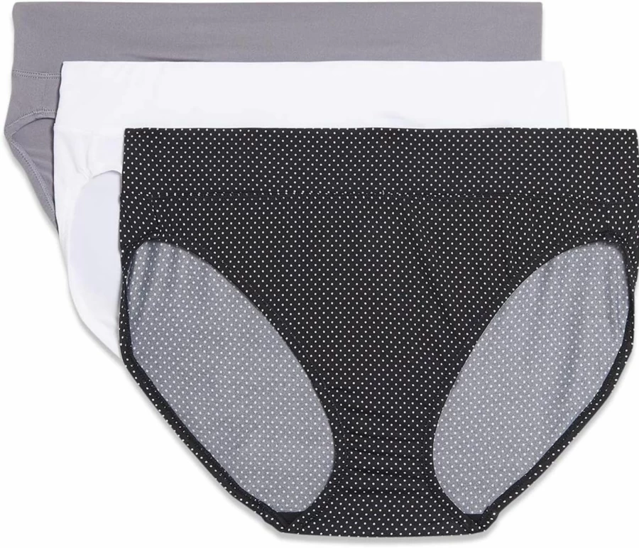 Warner's Women's 3-Pack Hi-Cut Comfort Underwear with Dig-Free Waistband - Microfiber Blissful Benefits #5138W