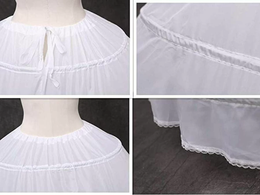 YUAKOU Women's Tulle Petticoat Crinoline Half Slip Underskirt for Wedding Bridal Party Dresses