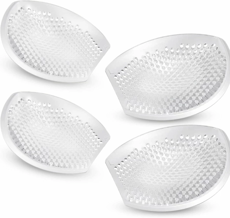 Aiwosana Silicone Push Up Bra Inserts - Waterproof, Breathable Gel Pads for Swimsuit & Lingerie - Reusable Enhancers Fits All Cup Sizes (2 Pairs)