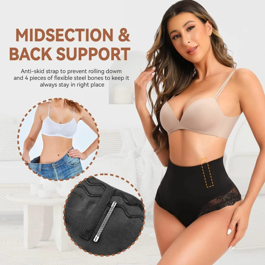 "Anygirl Seamless Tummy Control Thong Shapewear for Women - Body Shaping Underwear & Shaper Panties"