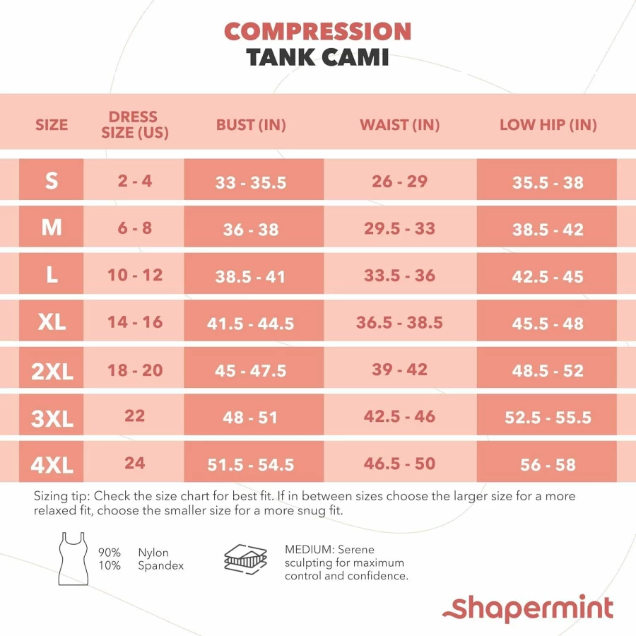 "EMPETUA Women's Tummy Control Shapewear Camisole - Waist Slimming Compression Tank Top in White"
