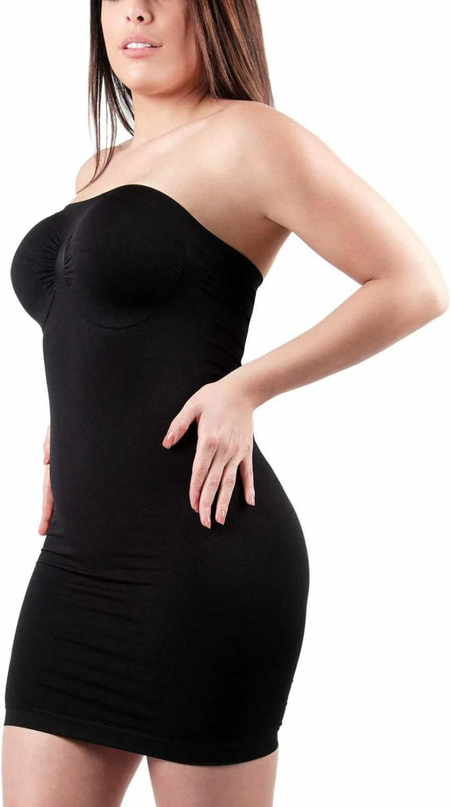 "SlimMe Strapless Body Shaper for Women – Tummy Control Shapewear Slip"