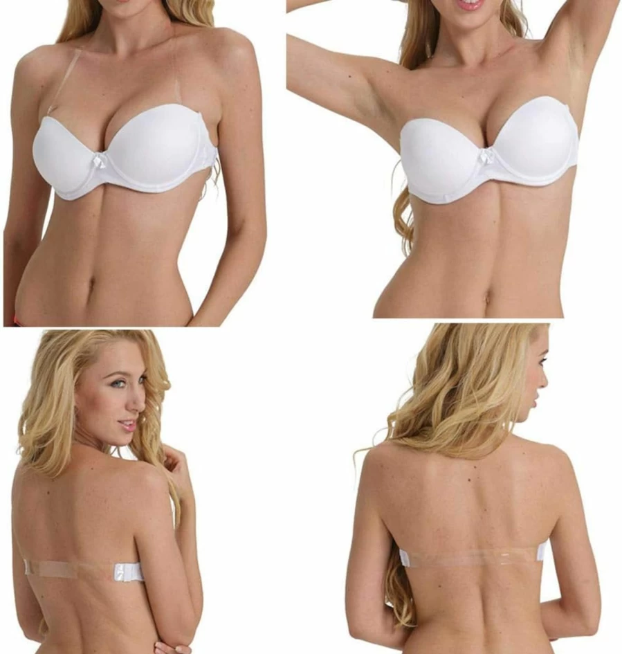 YANDW Invisible Back Strapless Push Up Bra - Wireless Padded Bralette for Backless Outfits