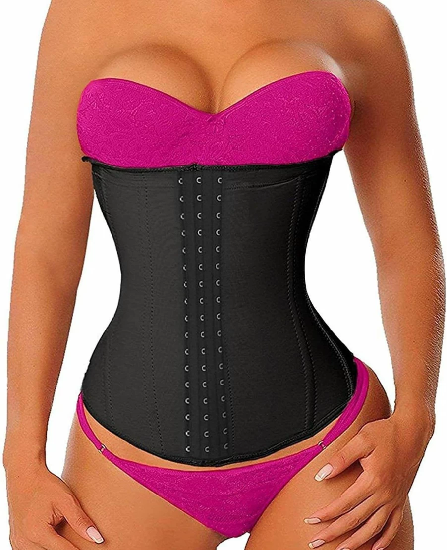 YIANNA Women's Underbust Corset Waist Trainer - Long Torso Sport Girdle for Tummy Control & Body Shaping