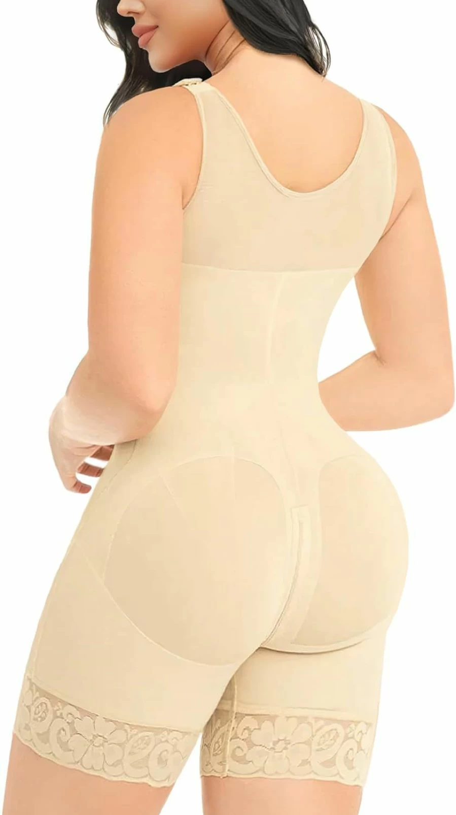 YIANNA Women's Post-Surgery Shapewear Full Body Shaper with Tummy Control & Butt Lifting - Zipper Crotch Fajas Colombianas