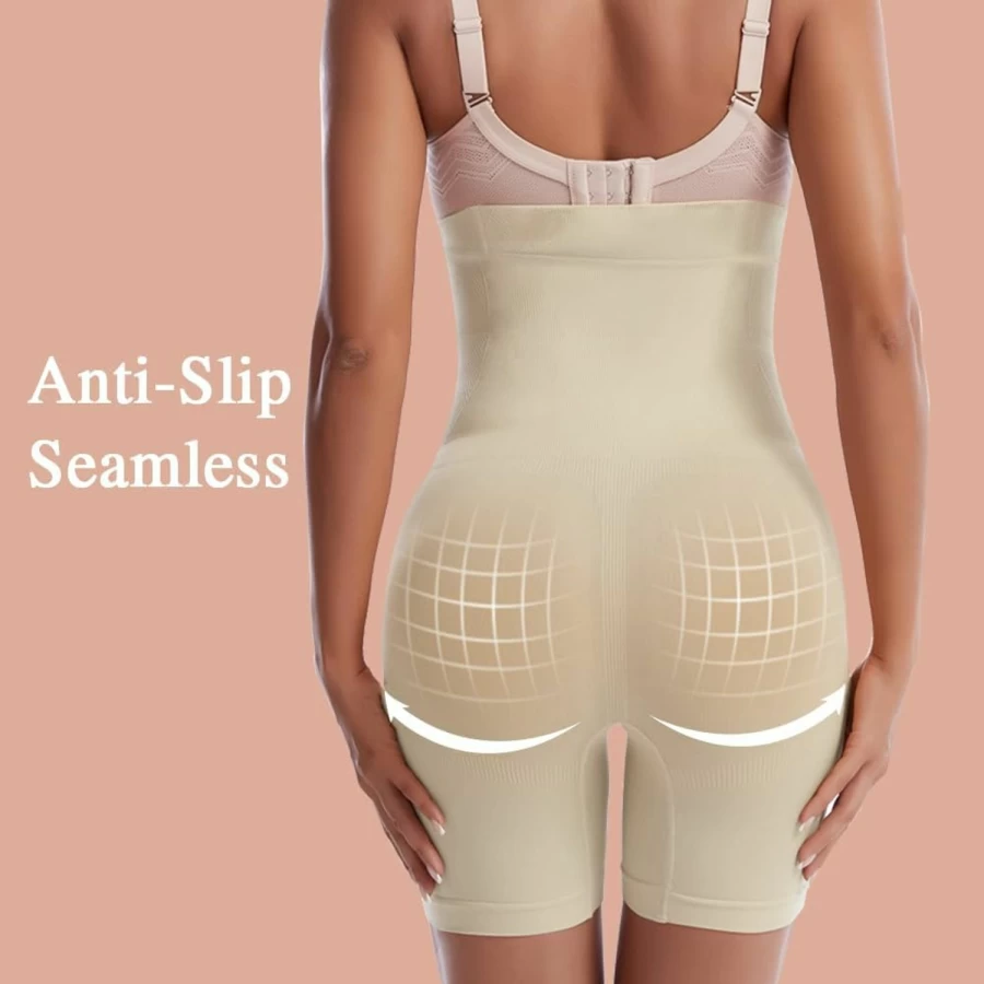 "CHICFAN High Waisted Shapewear Shorts - Tummy Control & Butt Lifting Body Shaper for Women, Thigh Slimming Sculpting Underwear"