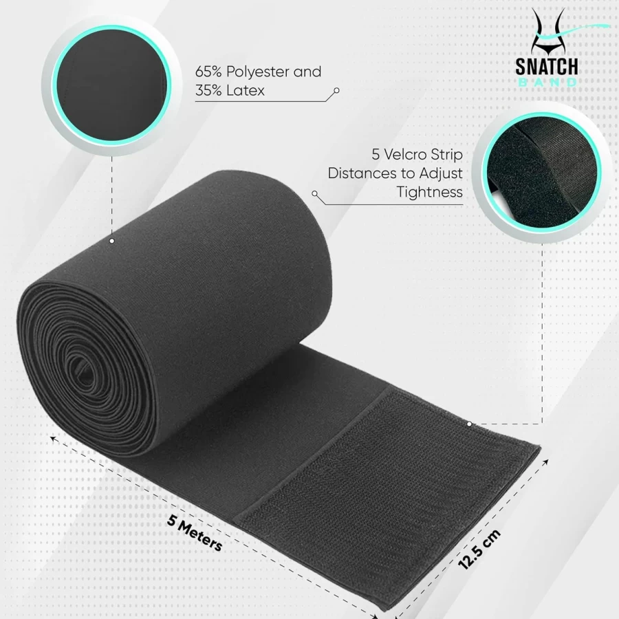 "Snatch Band Extra Long Waist Trainer for Women - No Show Stomach Shapewear Under Clothes, Bandage Wrap Waist Shaper"