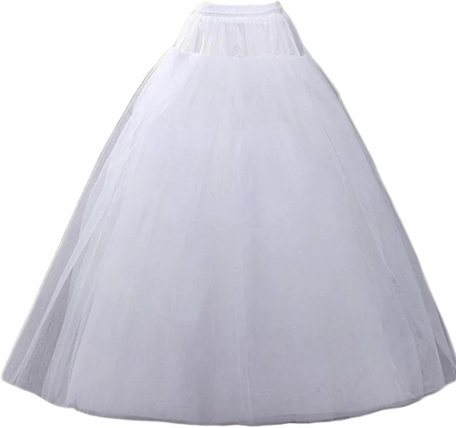 YLMTOP Women's A-Line Hoopless Petticoat Crinoline Underskirt for Wedding Bridal Party Dress Slips YPT300