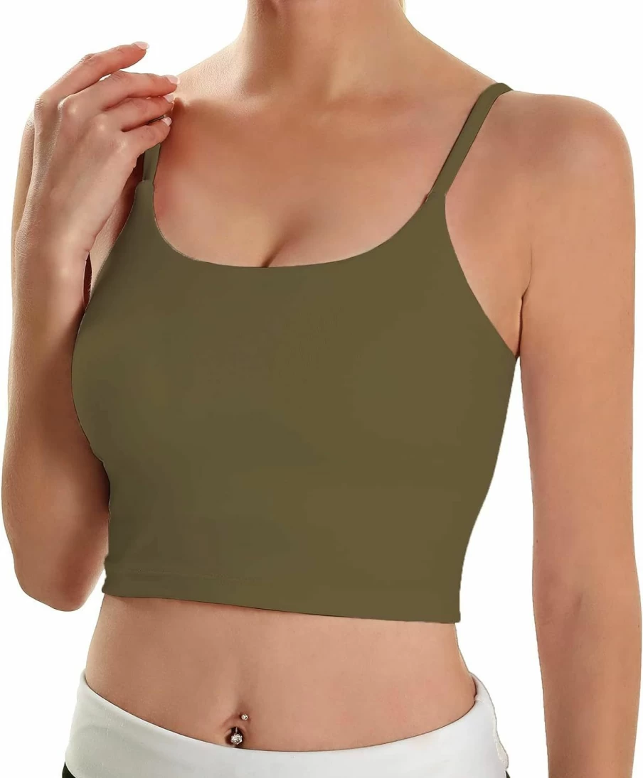 "ECOPARTY Women's Quick-Dry Sports Bras - Wirefree Padded Workout Crop Top for Yoga, Running, Gym & Fitness"