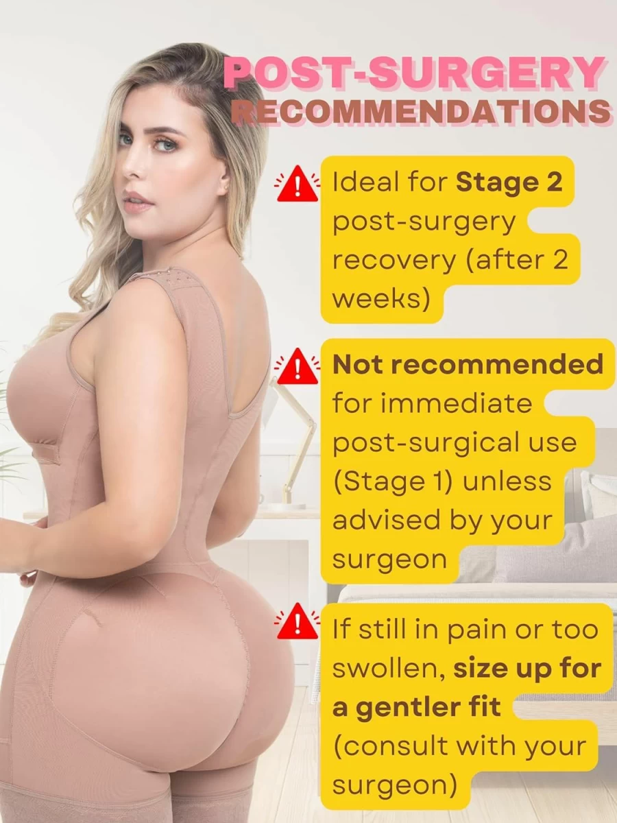 Sonryse Post-Surgery Compression Garment for Lipo & BBL - Stage 2 Faja Colombian Shapewear