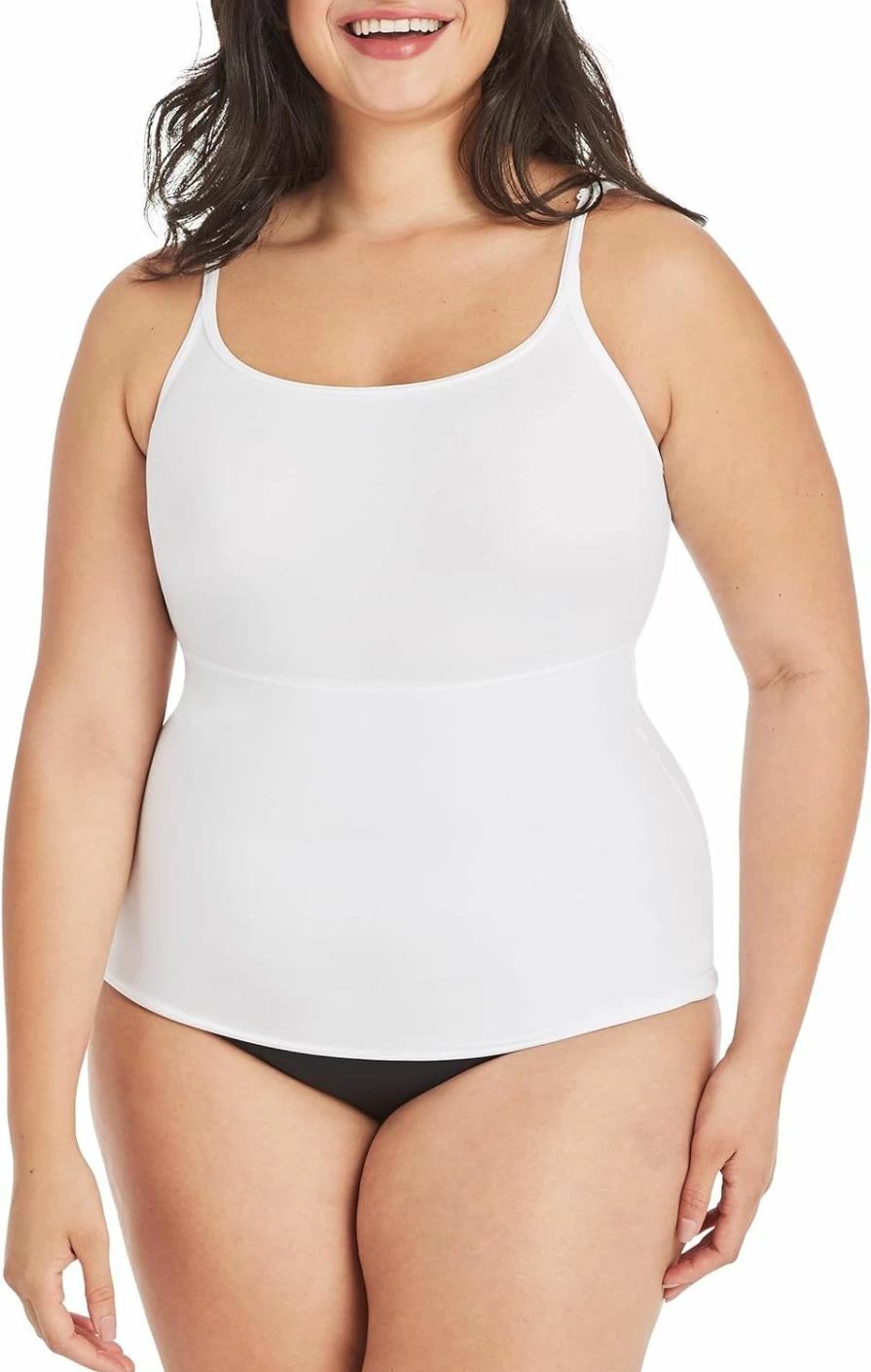 Maidenform Women's Firm Control Shapewear Camisole - Microfiber Long Length Cami for Smoothing & Slimming