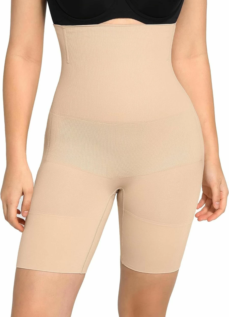 "FeelinGirl High Waisted Tummy Control Thong Shapewear - Seamless Women's Body Shaper Underwear for Slimming & Smoothing"