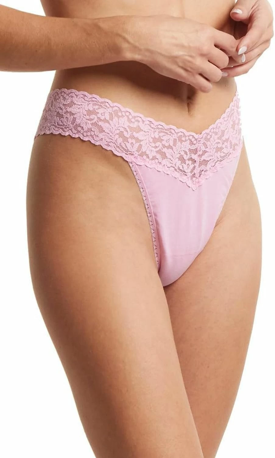 Hanky Panky Women's Supima Cotton Thong Underwear Original Rise One Size Fits 4-14 Comfortable Soft Breathable Panties