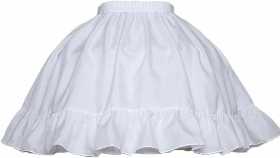 YULUOSHA Women's Victorian Crinoline Petticoat with 2 Hoops, Elastic Waist Underskirt for Ball Gown and Bridal Half Slip