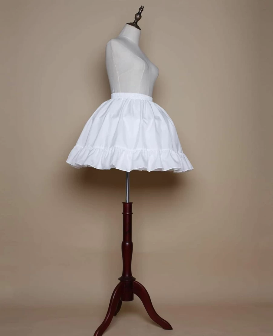 YULUOSHA Women's Victorian Crinoline Petticoat with 2 Hoops, Elastic Waist Underskirt for Ball Gown and Bridal Half Slip