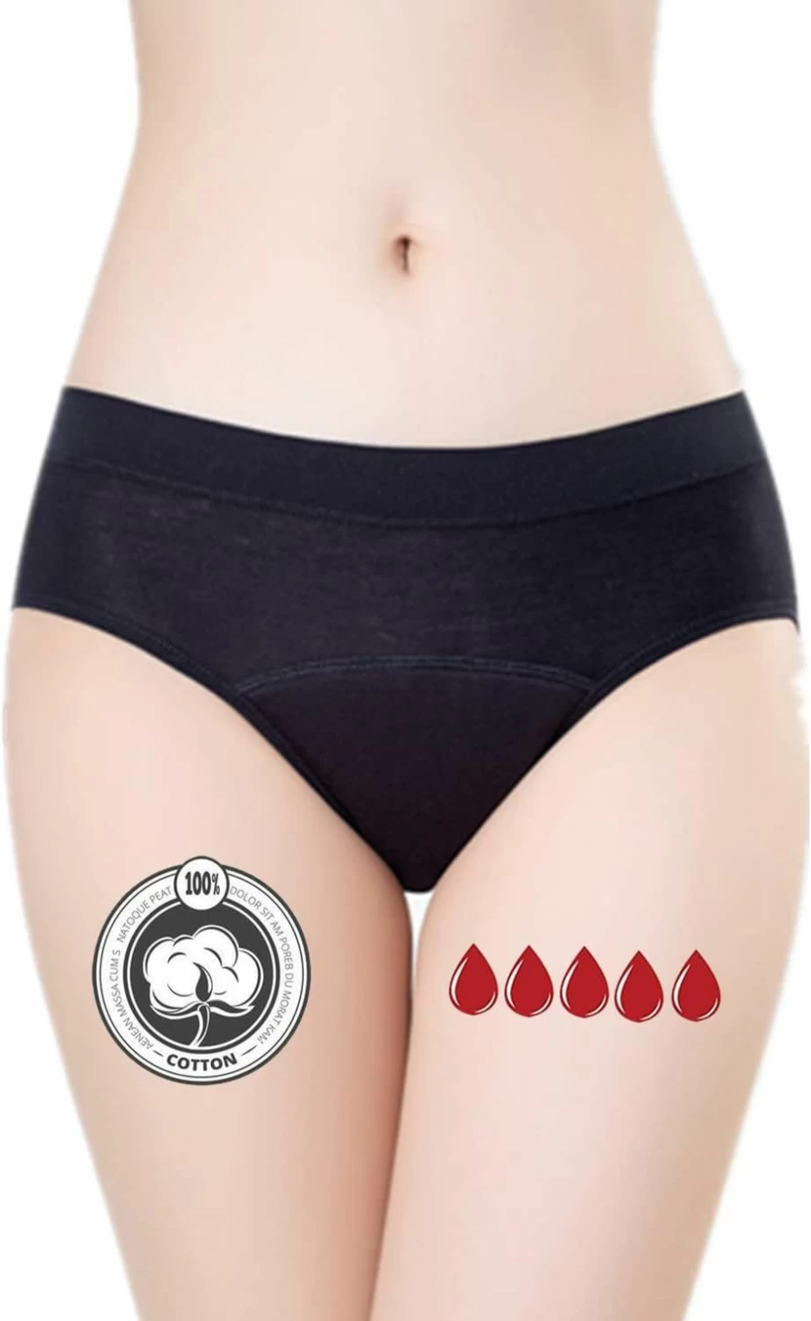ZVZK Period Panties for Women - Heavy Flow, Leak Proof Menstrual Underwear, Postpartum & Overnight Absorbent Briefs