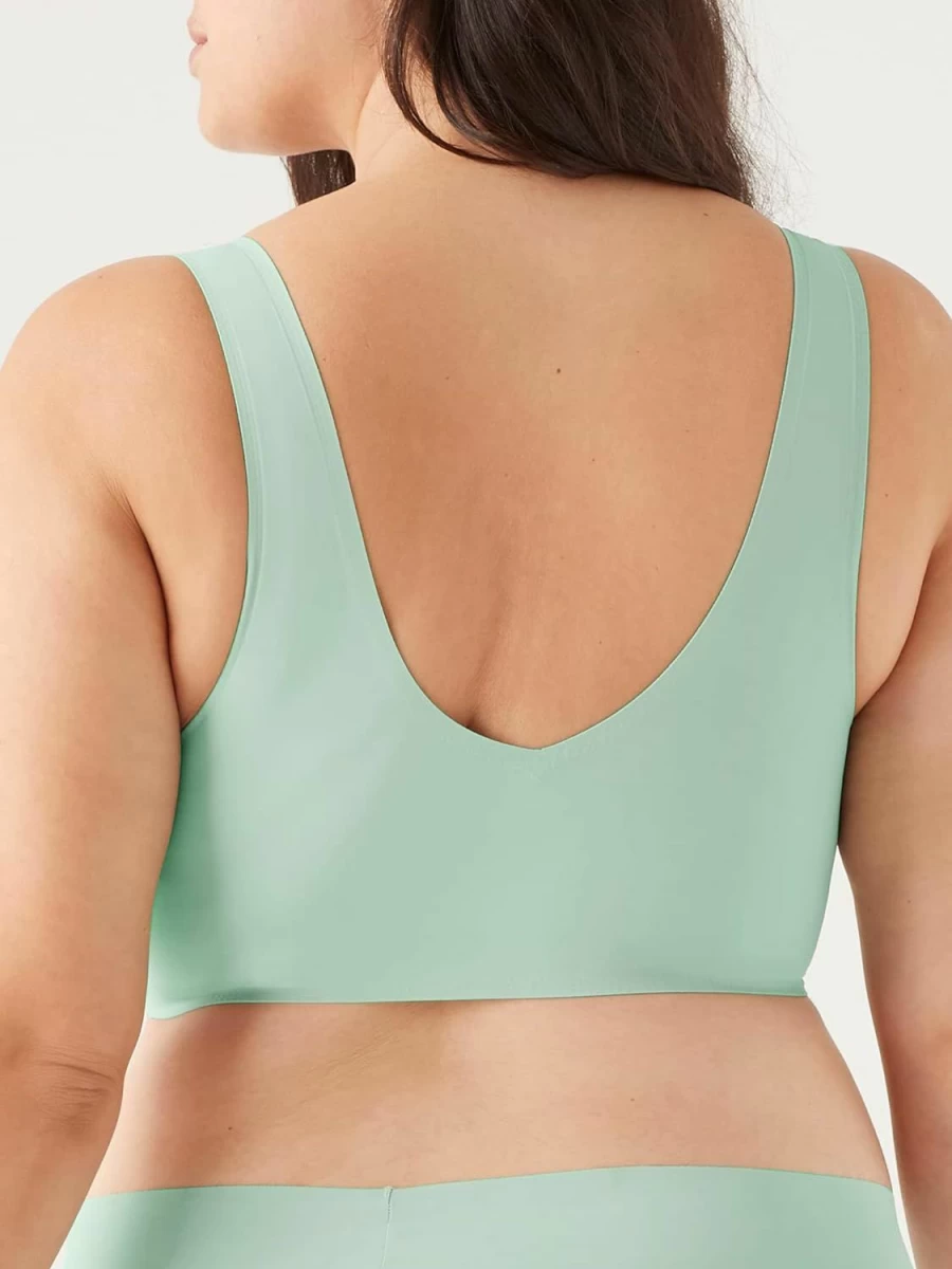 True & Co Women's True Body Lift V Neck Bra - Comfortable Supportive Wireless Bra