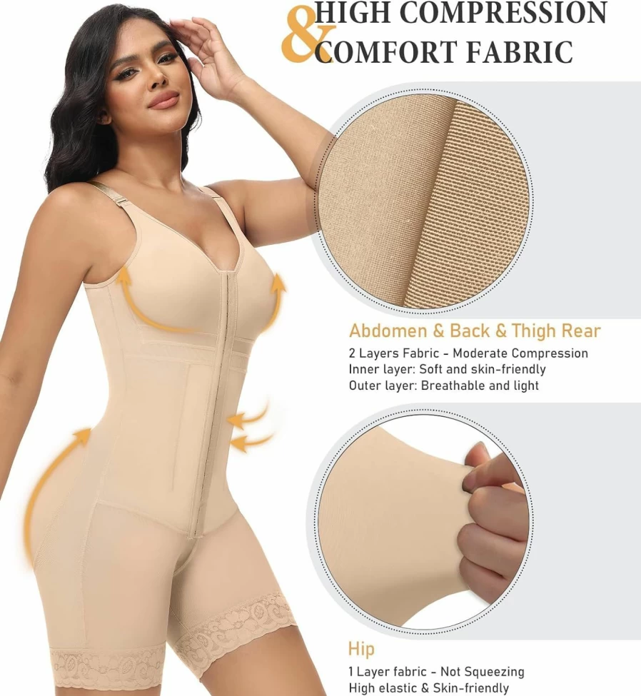 M MYODRESS Colombian Shapewear for Women - Full Body Post-Surgery Compression Girdle, Tummy Control Bodysuit for Tummy Tuck & Body Shaping