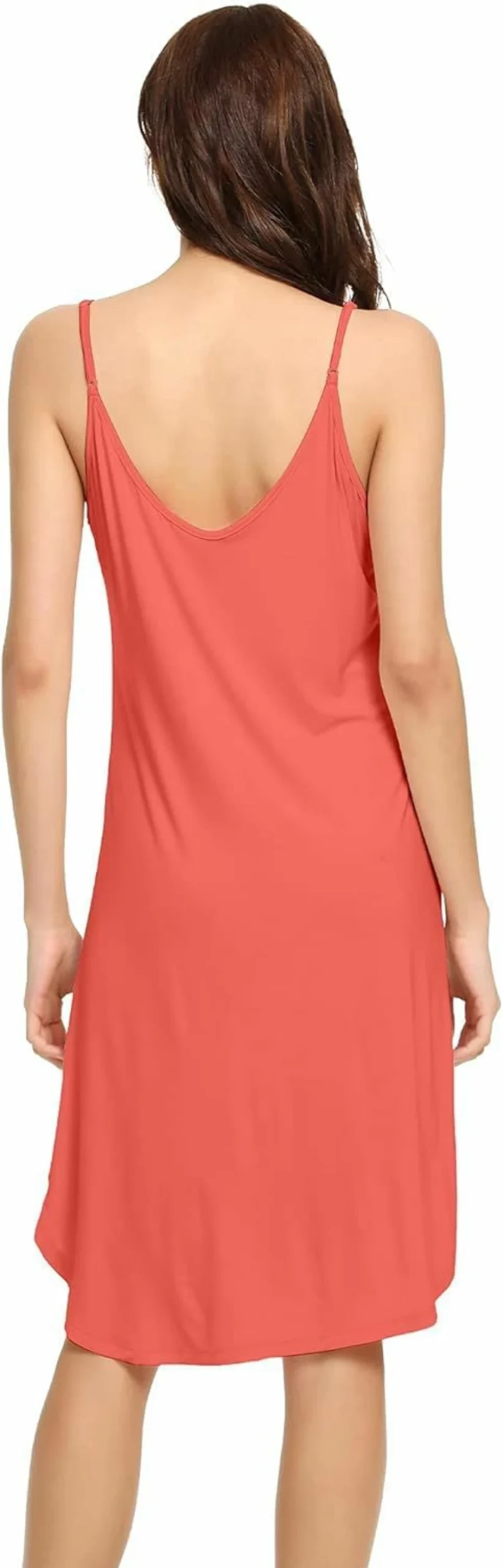 WiWi Women's Plus Size Slip Dress - Bamboo Viscose Chemise Nightgown with Spaghetti Straps (Sizes S-4X)