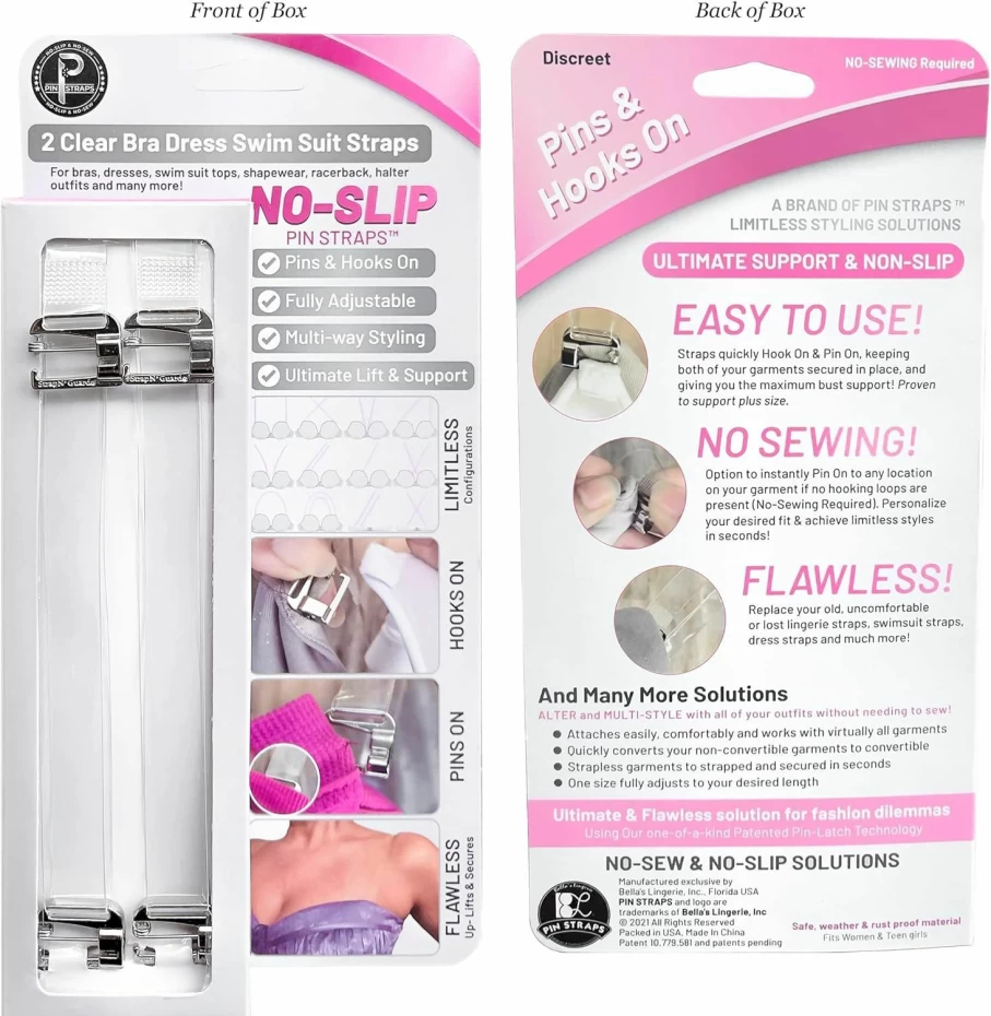 "STRAP N' GUARD No-Slip Clear Bra Straps – Adjustable, Strong Support, No Sewing Required"