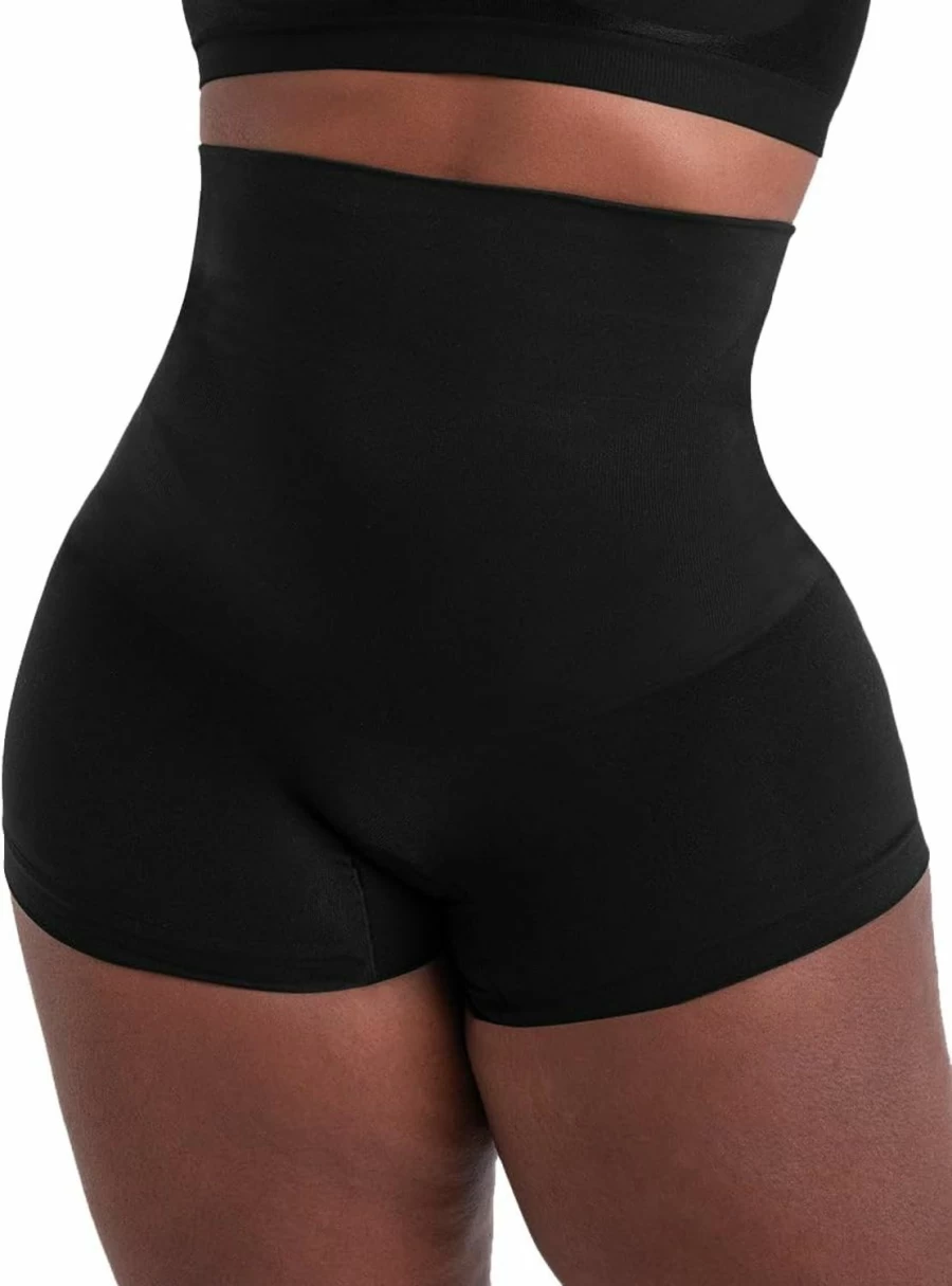 "SHAPERMINT Women's High Compression Boy Shorts Shapewear - Tummy Control Underwear for Dresses & Everyday Wear"