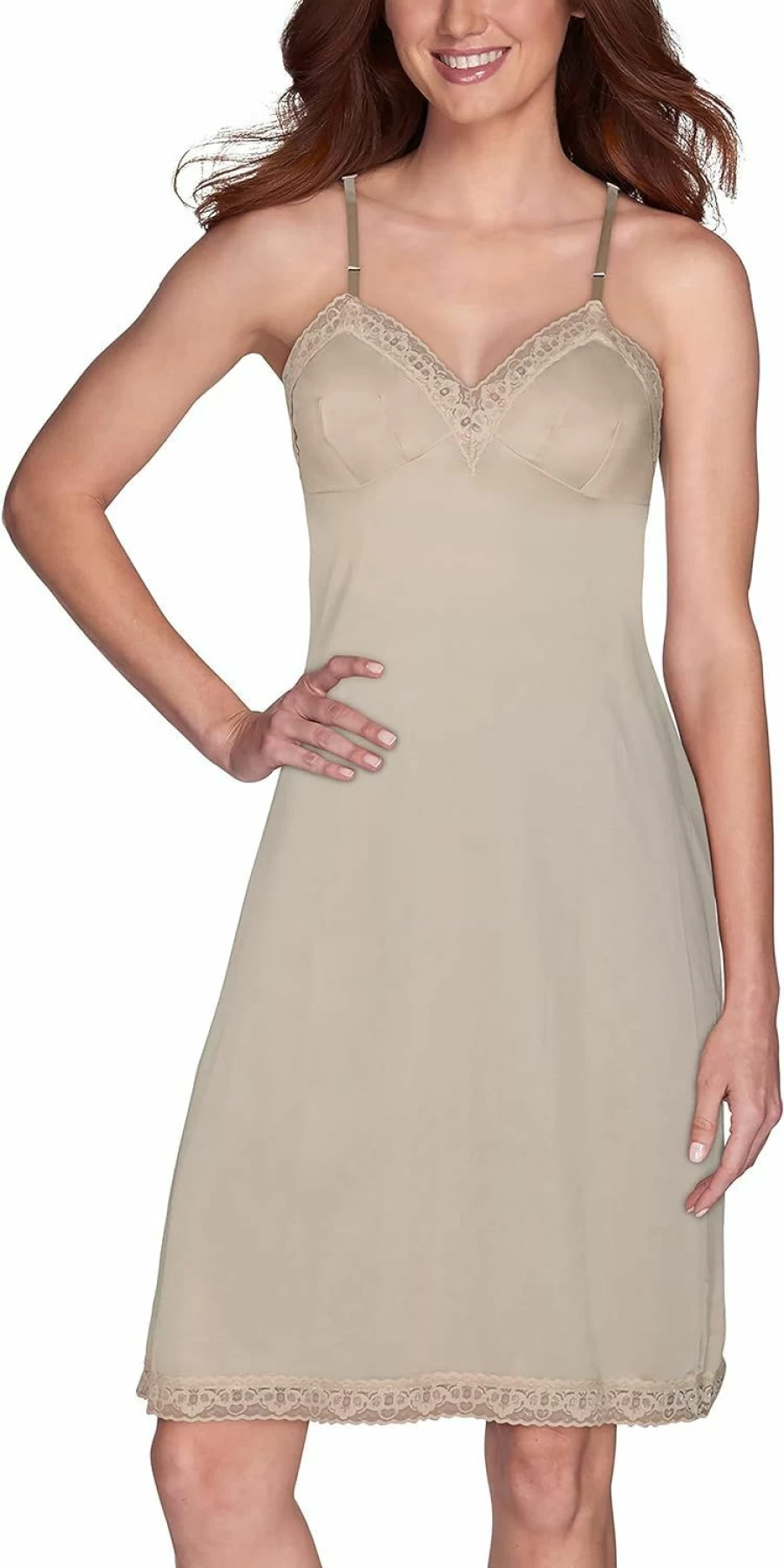 Vanity Fair Women's Anti-Static Nylon Full Slip for Under Dresses - Comfortable & Smooth Fit (Sizes S-5XL)